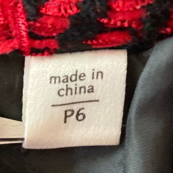 Coldwater Creek Red Black Tartan Plaid Tweed Blazer Size 6P Business Career - Picture 8 of 10